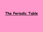 The Periodic Table