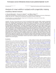 Analysis of crown widths in subjects with congenitally missing