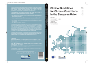 Clinical Guidelines for Chronic Conditions in the
