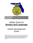2007 Florida FFA Nursery and Landscape CDE Written Exam