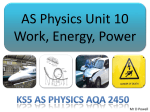 AS Unit 10 Work Energy Power