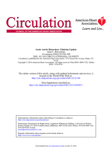 Acute Aortic Dissection Clinician Update
