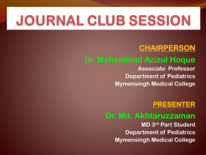 Journal club - Mymensingh Medical College