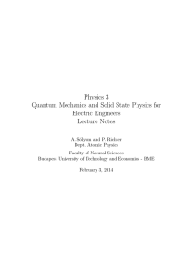 Quantum Mechanics and Solid State Physics for Electric