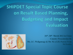 SHIPDET Special Topic Course on Result Based Planning