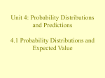 4.1 Prob dist and expected value