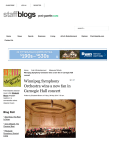 Winnipeg Symphony Orchestra wins a new fan in Carnegie Hall