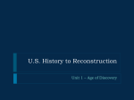 US History to Reconstruction