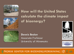 How will the United States calculate the climate impact of bioenergy?