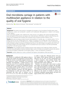Oral microbiota carriage in patients with multibracket appliance in