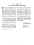 Guest editorial low power electronics and design