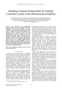 Building Customer Relationship for Gaining Customer Loyalty in the