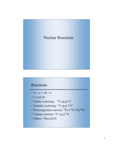 Nuclear Reactions Reactions
