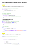 OBJECT ORIENTED PROGRAMMING IN JAVA
