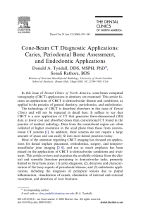 Cone-Beam CT Diagnostic Applications: Caries, Periodontal Bone