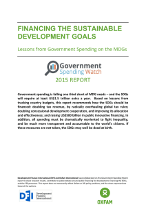 Financing the Sustainable Development Goals