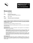 Department Memorandum dated 5/13/06: Orthodontic Special Funds