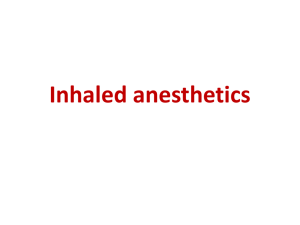Effects of inhaled anesthetics