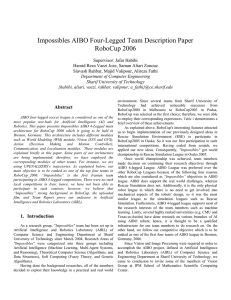 Impossibles AIBO Four-Legged Team Description Paper
