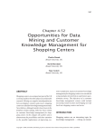 Opportunities for Data Mining and Customer Knowledge