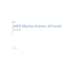 AICE Marine Science AS Level