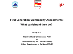First Generation Vulnerability Assessments