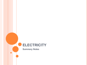 Electricity notes - Lesmahagow High School