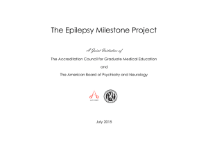 The Epilepsy Milestone Project