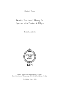 Density Functional Theory for Systems with Electronic Edges