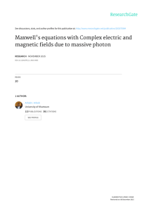 Maxwell`s equations with Complex electric and magnetic fields due