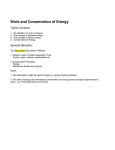 Work and Conservation of Energy