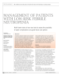 management of patients with low-risk febrile neutropenia
