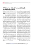 A Vision for Patient-Centered Health Information Systems