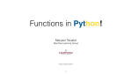 Functions in Python! - Machine Learning @ Leuphana Lüneburg
