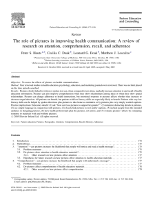 The role of pictures in improving health communication: A review of