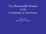 Five Women at the Crossroads of Astronomy - Physics
