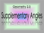 2.5 Supplementary Angles PowerPoint
