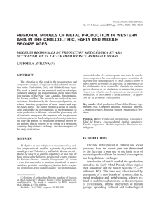 regional models of metal production in western asia in the