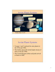 Jovian Planet Systems Jovian Planet Systems