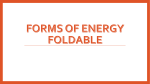 Forms of Energy Foldable