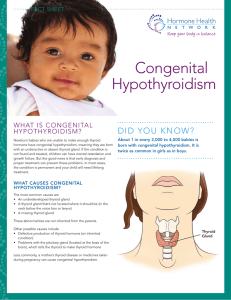 congenital hypothyroidism