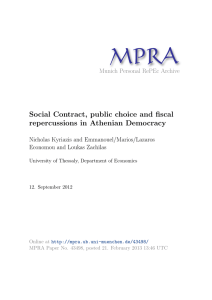 Social Contract, public choice and fiscal repercussions in Athenian