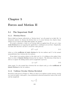 Chapter 5 Forces and Motion II