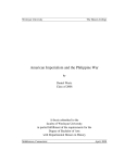 American Imperialism and the Philippine War