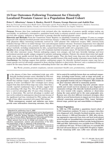 13-year outcomes following treatment for clinically localized prostate