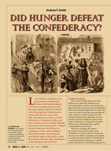 did hunger defeat the confederacy?