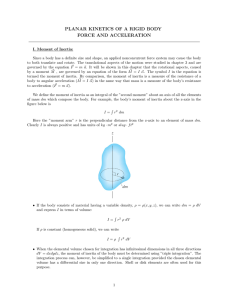 PLANAR KINETICS OF A RIGID BODY FORCE AND ACCELERATION