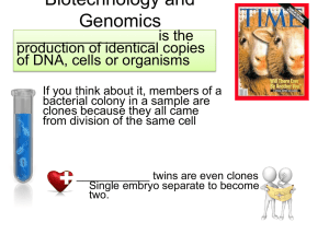 Biotechnology and Genomics