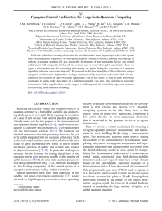 Cryogenic Control Architecture for Large