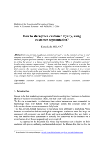 How to strengthen customer loyalty, using customer segmentation?